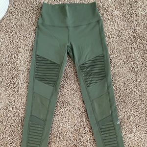 ALO Green Moto Leggings